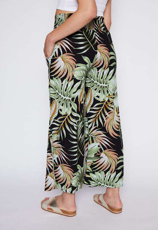 Pantalon Palazzo Pretina Ancha Negro Family Shop