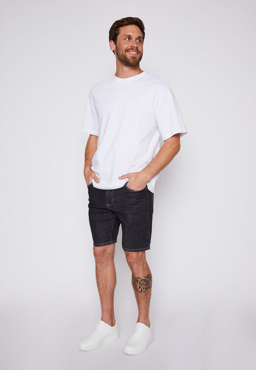 Bermuda Denim Contraste Negro Family Shop