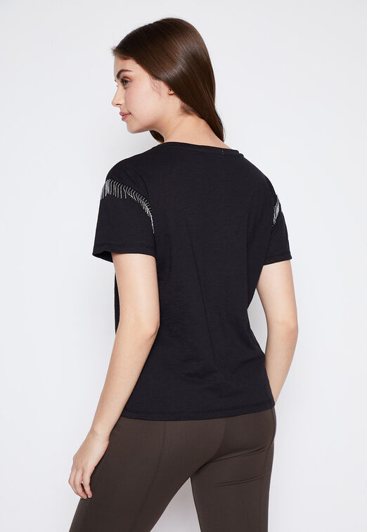 Polera Mujer Negro Cadena Family Shop