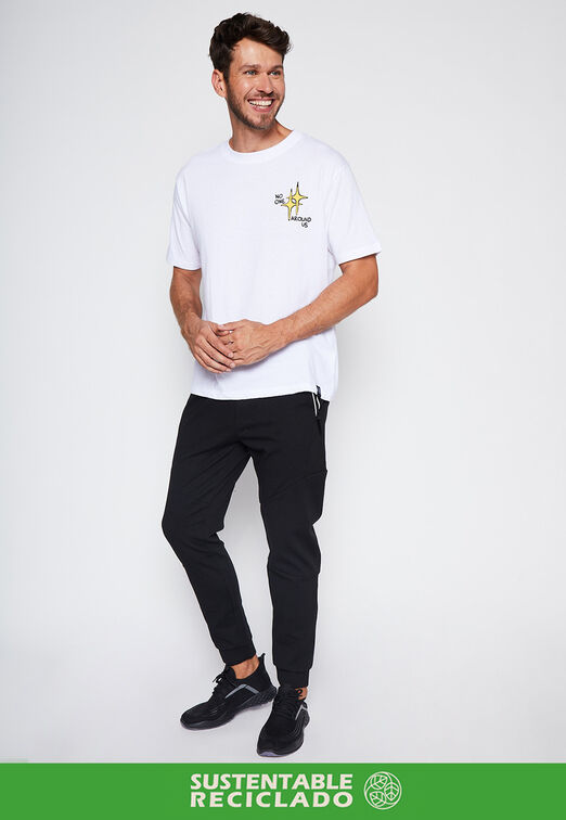 Pantalon De Buzo Aplicaciones Negro Family Shop