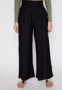 Pantalon Mujer Negro Wide Leg Family Shop