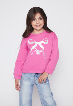 Poleron Nina Fucsia Folia Lazo Family Shop