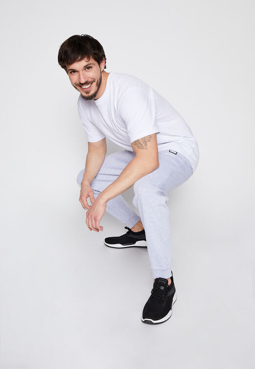 Pantalon De Buzo Cierre con Cinta Gris Family Shop