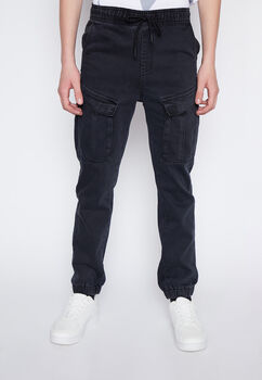 Jeans Lolo Negro Cargo Bolsillo Family Shop