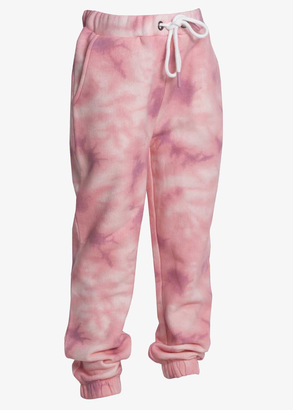 Pantalon tie dye rosa best sale