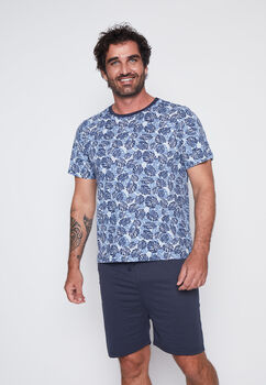 Hombre  Pijama  Azul  Classic Family Shop