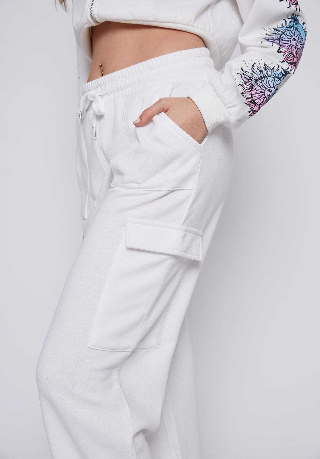Pantalon store buzo blanco