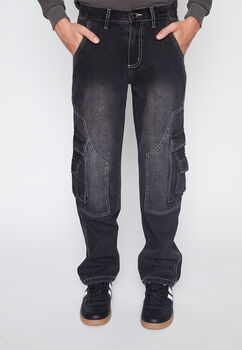 Jeans Lolo Negro Baggy Bolsillos Family Shop