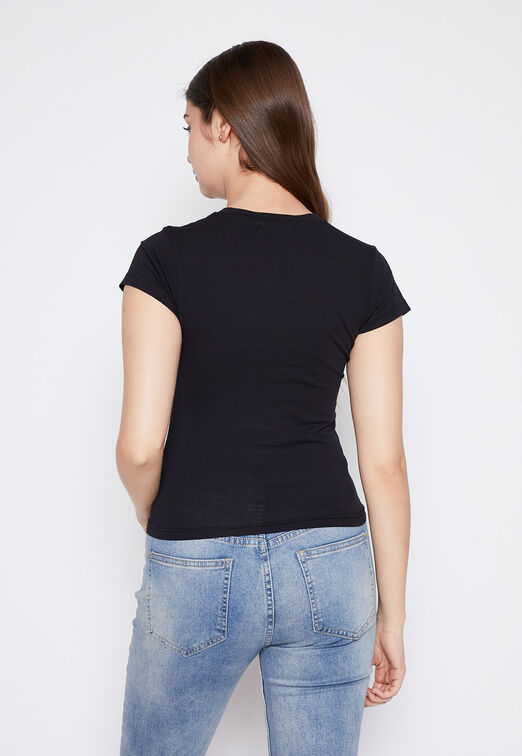 Polera Mujer Negro Estrella Family Shop