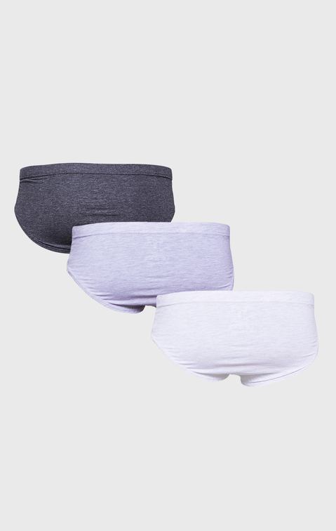Slip Tripack Liso Algodon