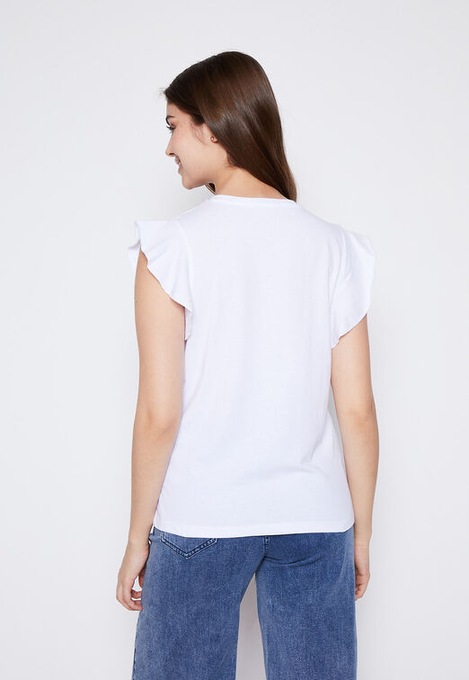 Polera Mujer Blanco Vuelos Family Shop