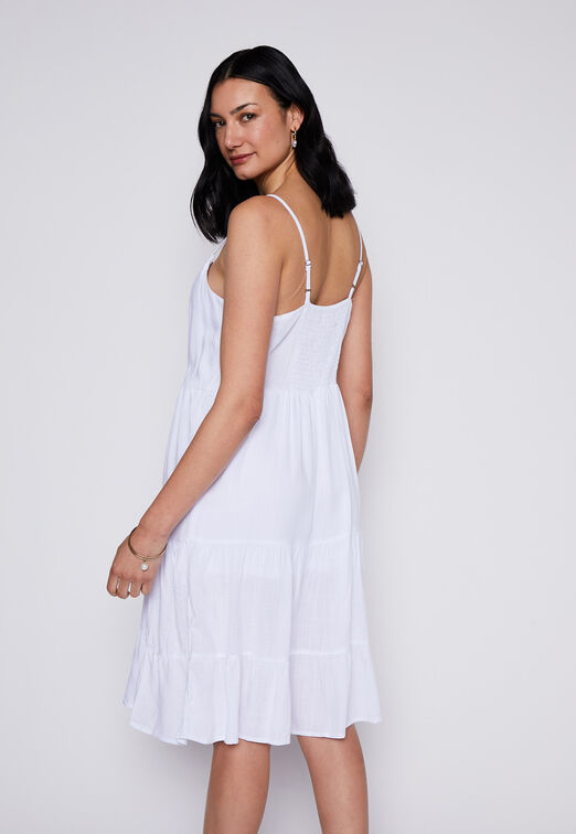 Vestido Pabilo Lino Blanco Family Shop