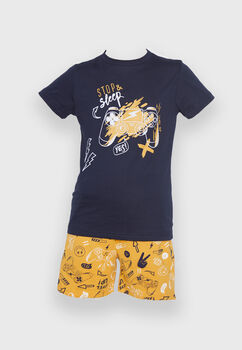 Nino  Pijama Corto  Amarillo   Family Shop