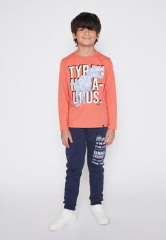 Pantalon De Buzo Nino Azul Dinosaurio Family Shop