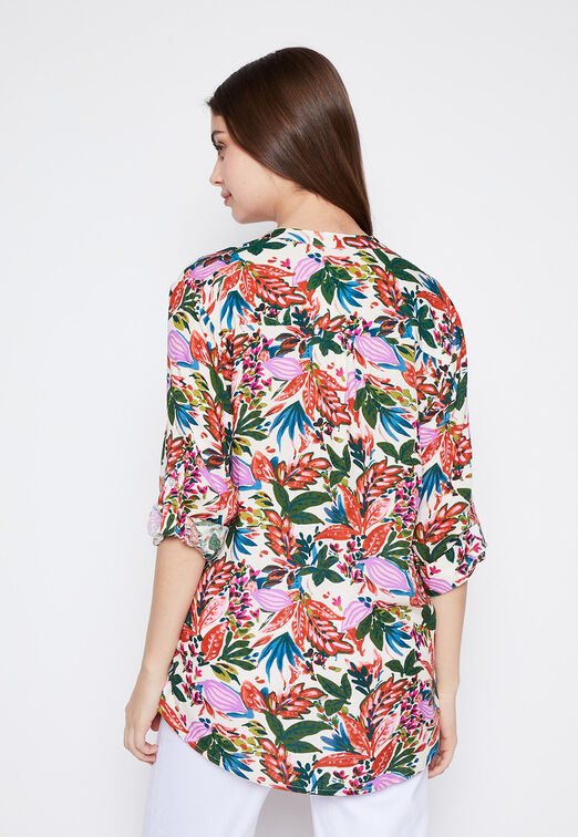 Blusa Mujer Crudo Flores Family Shop