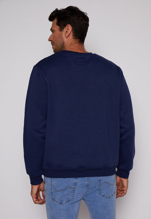 Poleron Cuello Redondo Azul Family Shop