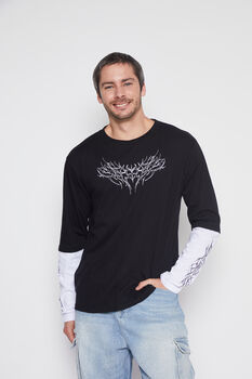 Polera Hombre Negro Metal Family Shop