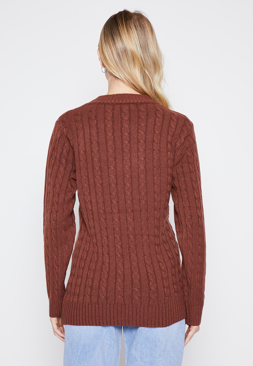 Sweater Mujer Caramelo Trenzas Family Shop
