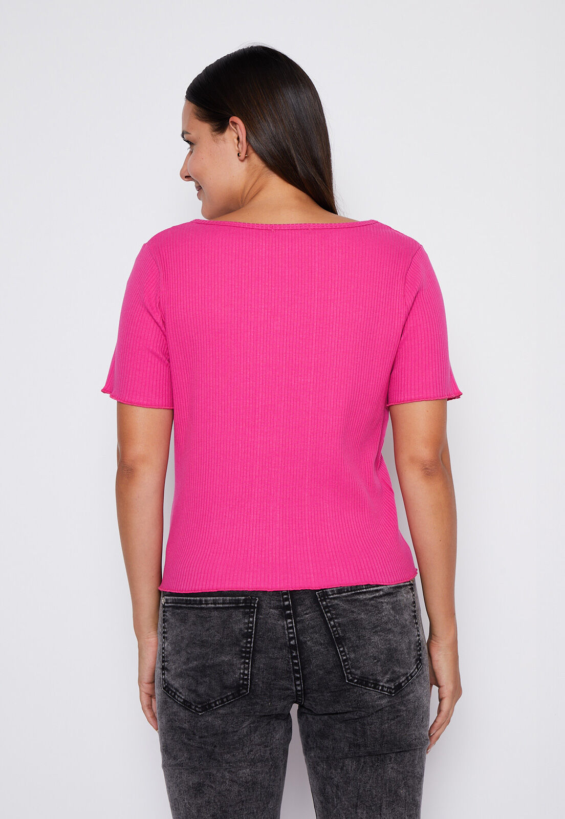 Polera fucsia de mujer clearance