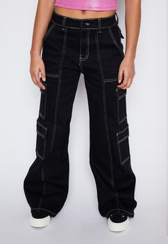 Jeans Lola Negro Cargo Multibolsillo Family Shop