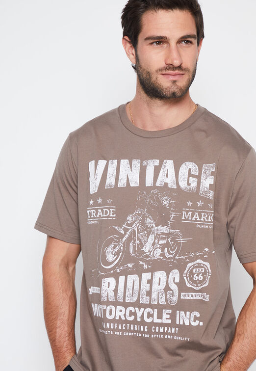 Polera Hombre Arena Calavera Family Shop