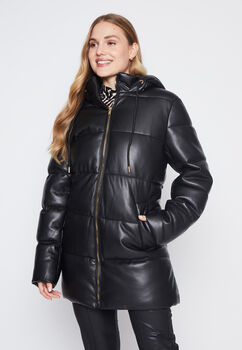 Parka Mujer Negro Cuero Family Shop