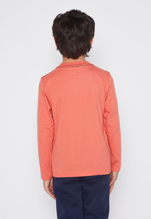 Polera Nino Naranjo Dinosaurio Family Shop