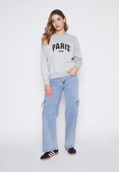 Poleron Mujer Gris Bord Paris Family Shop