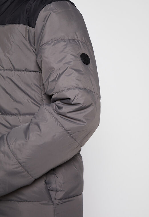 Parka Acolchada Bicolor Gris Family Shop
