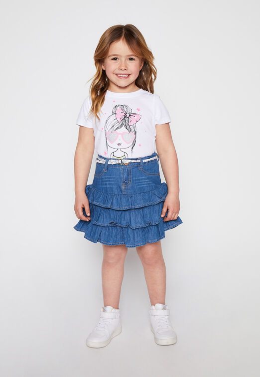 Falda Denim Soft Azul Family Shop