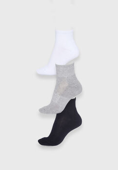 Hombre  Calcetin  Negro   3 Pares Basico Family Shop