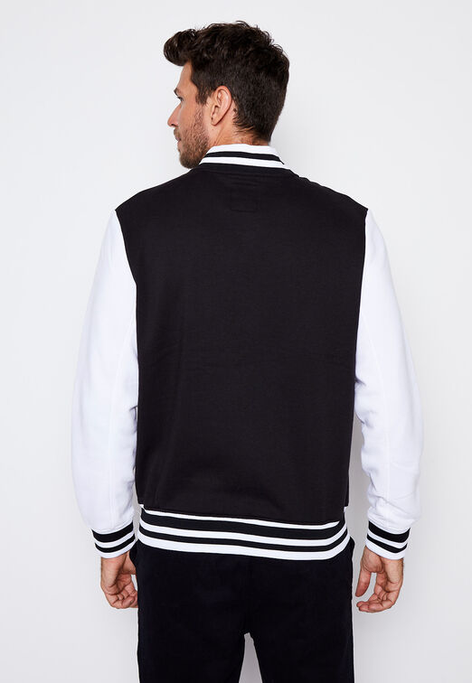 Chaqueta College Franela Negro Family Shop