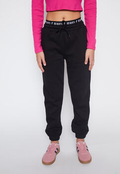 Pantalon De Buzo Lola Negro Pretina Elastico Family Shop