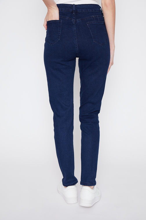 Jeans Mujer Azul Pitillo Strass Family Shop