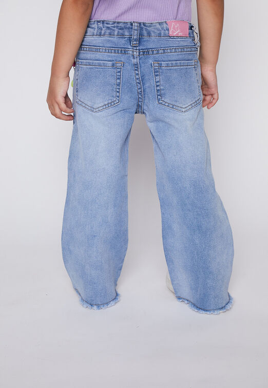 Shorts Jeans Feminino Bunny Rasgadinho Uelida Azul - Ane Jeans - 11 Anos