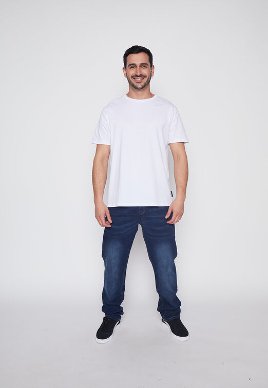 Polera Hombre Blanco Basic Family Shop