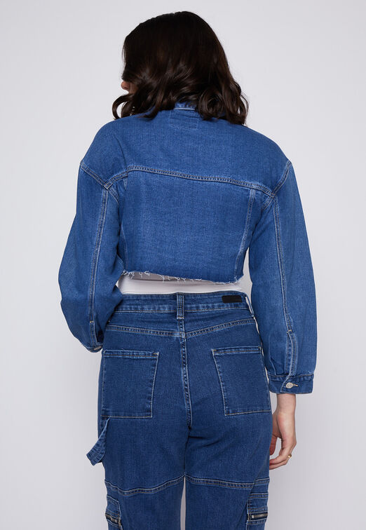 Chaqueta Manga Larga Denim Azul Family Shop