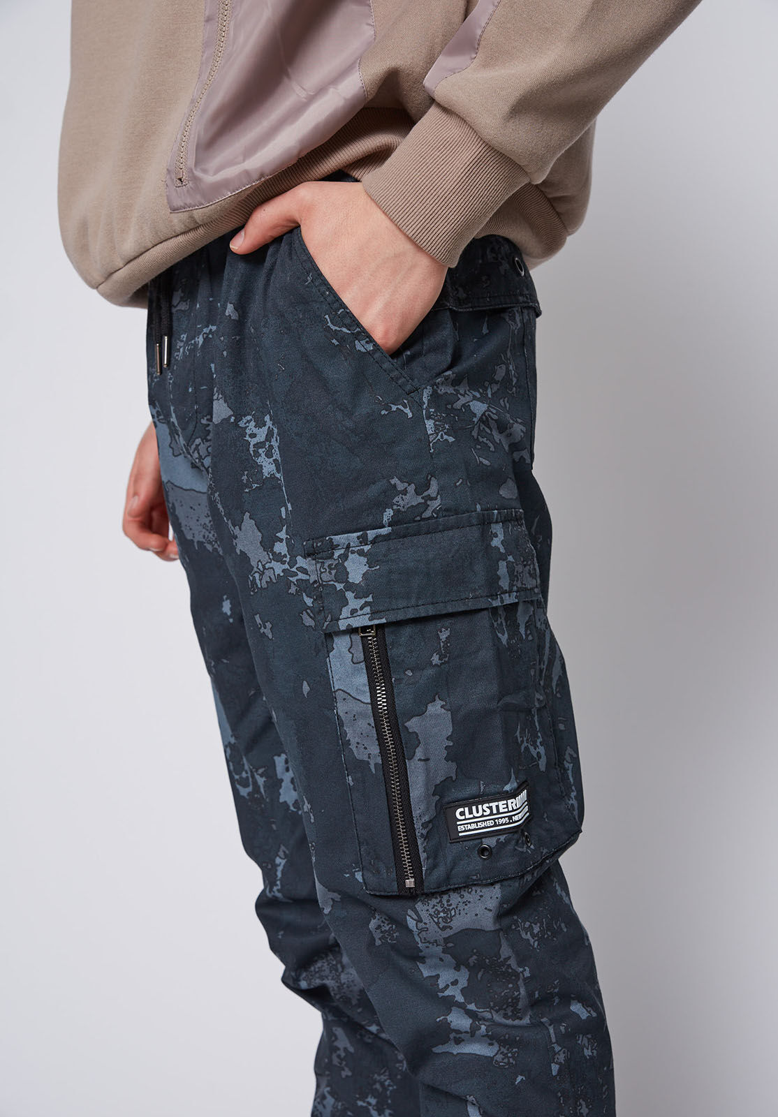 Pantalon militar shop azul hombre