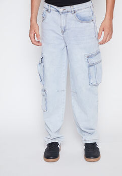 Jeans Lolo Celeste Baggy  Multibolsillos Family Shop