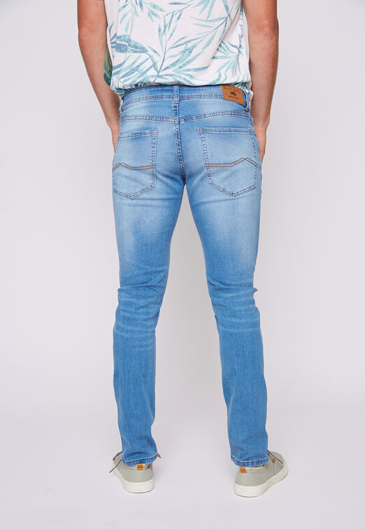 JEANS HOMBRE DESTROYED SKINNY AZUL