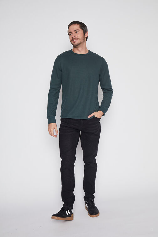 Polera Hombre Verde Wafles Family Shop