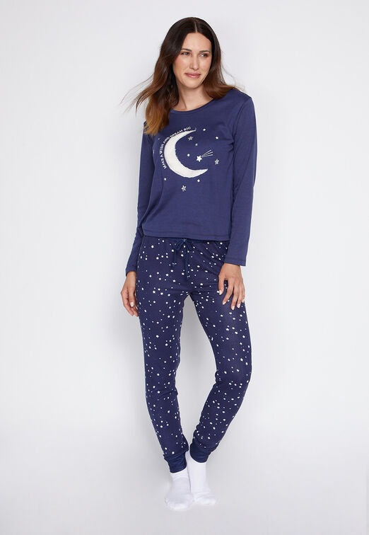 Pijama Algodon Luna Azul Family Shop