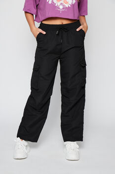 Pantalon Cargo Taslan Negro Family Shop