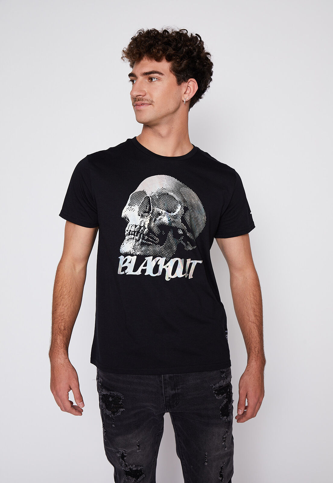 Polera calavera hombre clearance