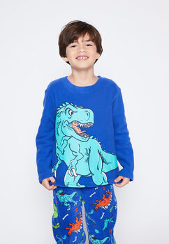 Pijama Nino Azul Polar Dino Family Shop