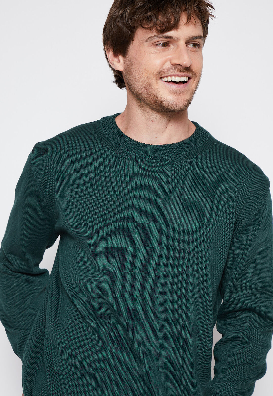 Sweater Hombre Verde Cuello Redondo Basico Family Shop