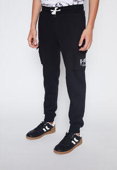 Pantalon De Buzo Lolo Negro Cargo Urban Family Shop
