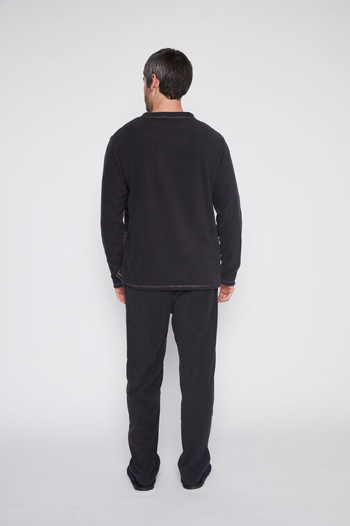 Pijama Hombre Negro Liso Family Shop