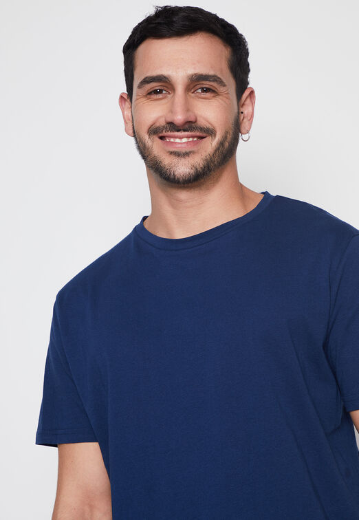 Polera Hombre Azul Basic Family Shop