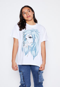 Polera Lola Blanco Overzise Anime Family Shop